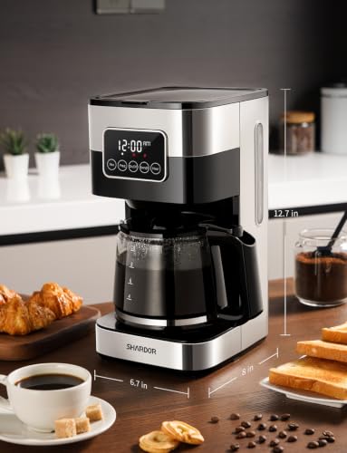 SHARDOR silver coffee maker in kitchen setting