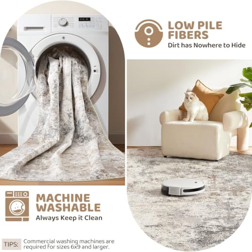 Stain-resistant surface of UERMEI washable rug