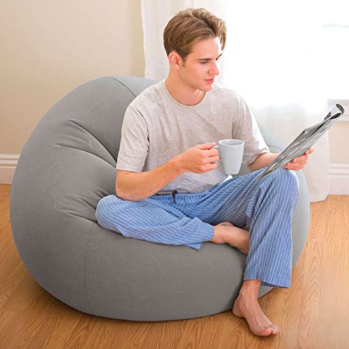Close up of Intex beanless chair valve and material