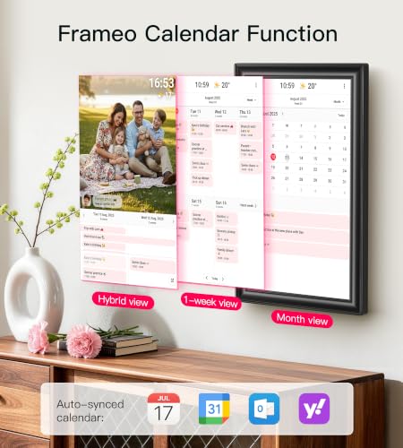 Frameo app interface on smartphone