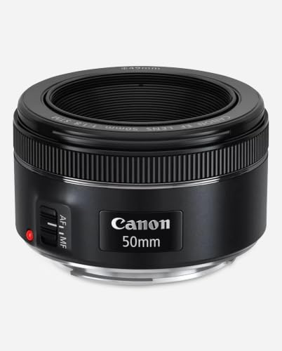 Perspective view of Canon 50mm prime lens