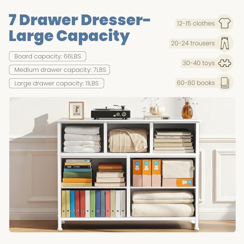 Atilioo 7 drawer unit in a bedroom setting