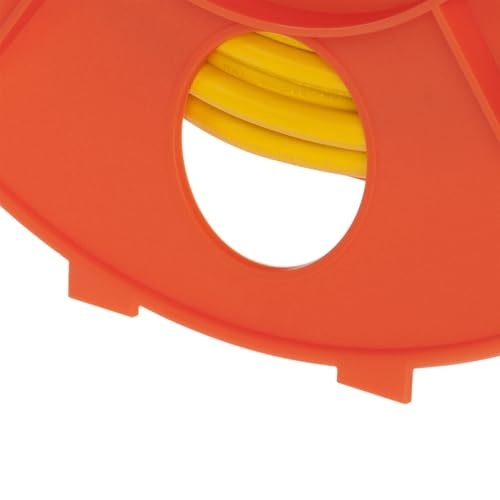 Orange Cord Storage Reel with Center Spin Handle