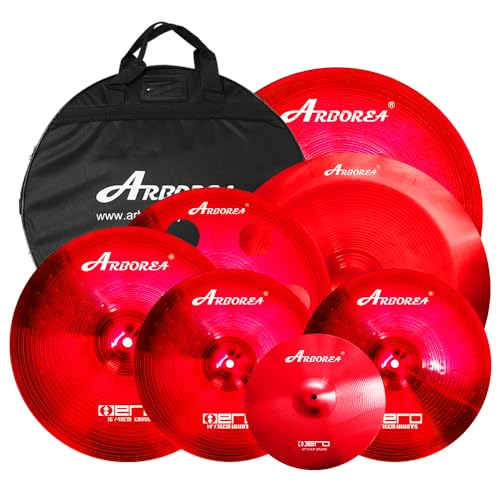 Arborea Hero 7-piece red cymbal set overview