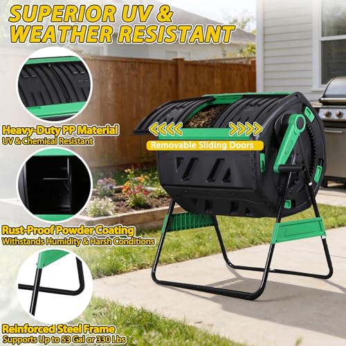 F2C compost tumbler steel support frame details