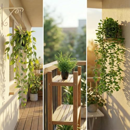 GOEJGSDJ faux plant shelf styling
