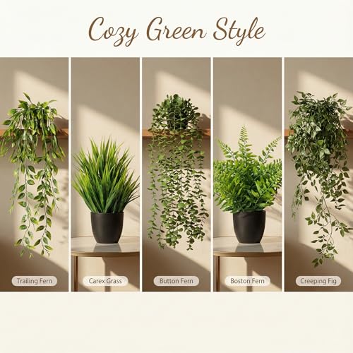 GOEJGSDJ desk decor with artificial plants