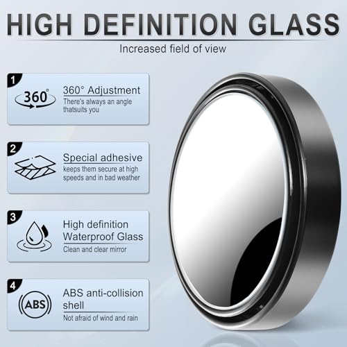 Close up of 2-inch HD glass mirror