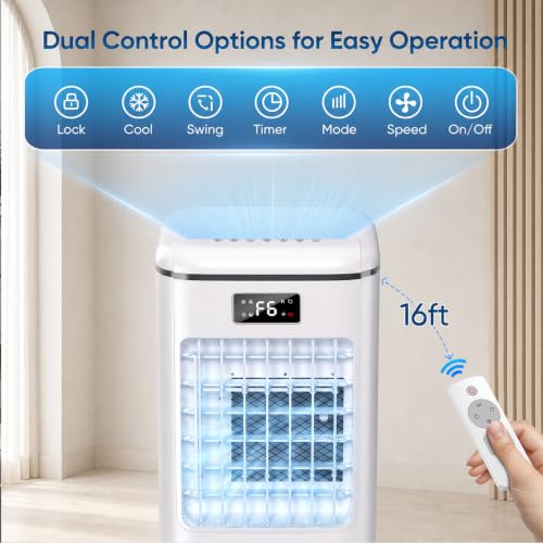 White portable air conditioner