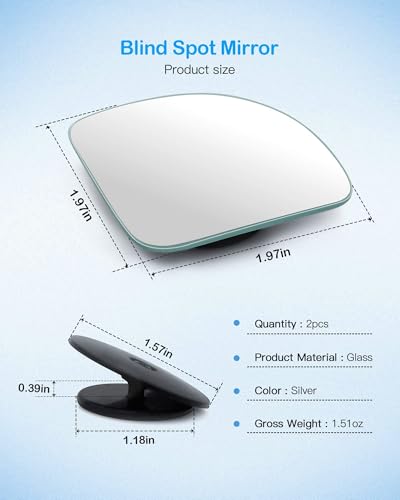 Blind spot mirror installed on car mirror