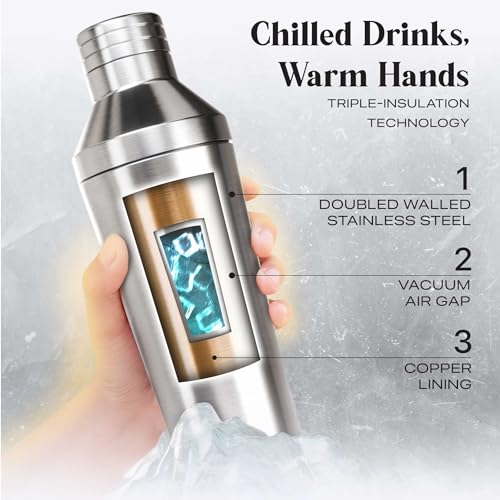 Silver stainless steel insulated shaker body