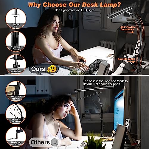Close up of Airlonv desk lamp controls