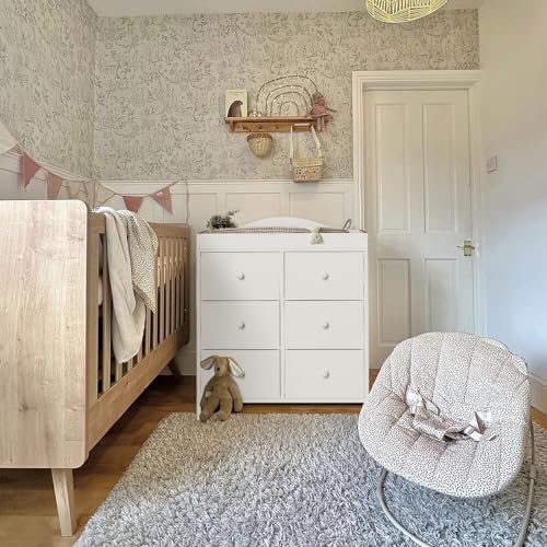 Compact view of BOLUO white 6-drawer dresser