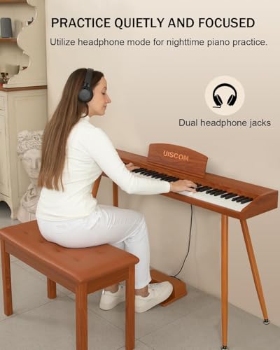 UISCOM digital piano with wooden stand