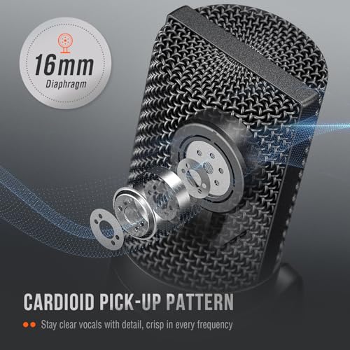 Side profile of FIFINE K669B volume knob