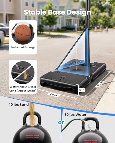 Wheels for moving the IGL basketball goal