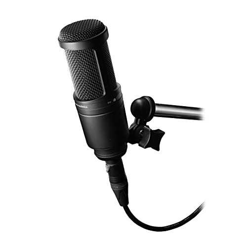 Side profile of AT2020 condenser microphone