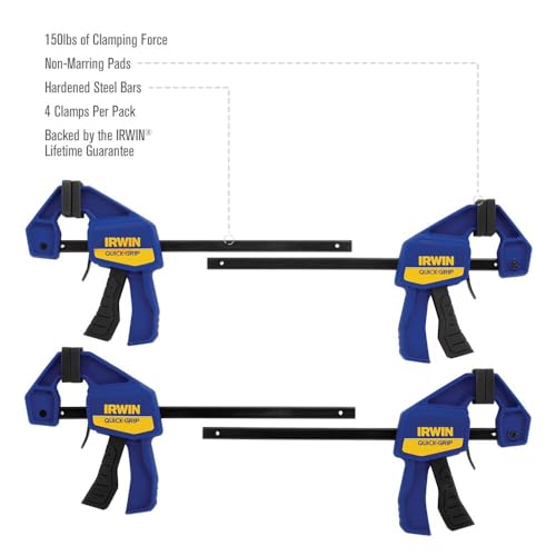 Hardened steel bar on IRWIN bar clamp