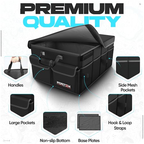 FORTEM trunk storage organizer with lid detached
