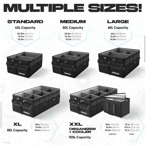 Folded FORTEM car organizer storage profile