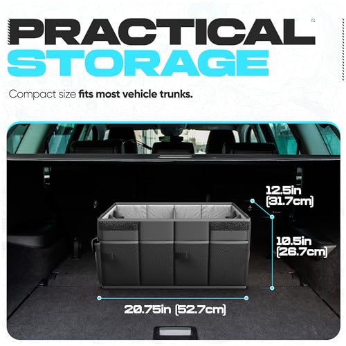 Internal compartments of FORTEM 45L trunk storage