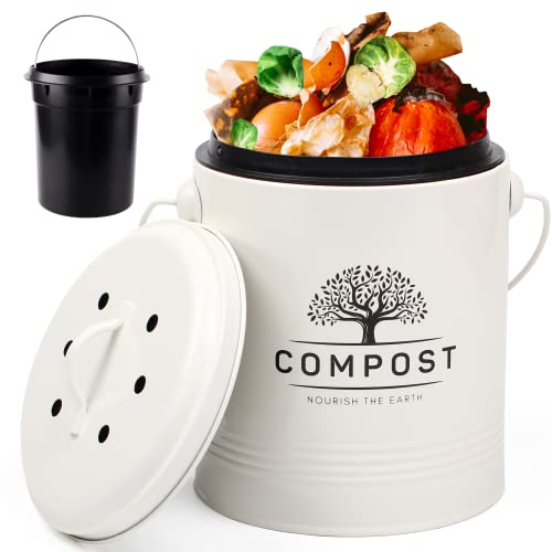 PERFNIQUE 1.3 Gal Kitchen Compost Bin front view