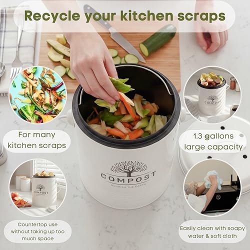 PERFNIQUE compost bin showing removable inner pail