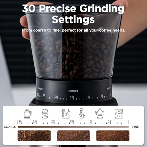Side profile of coffee grinder