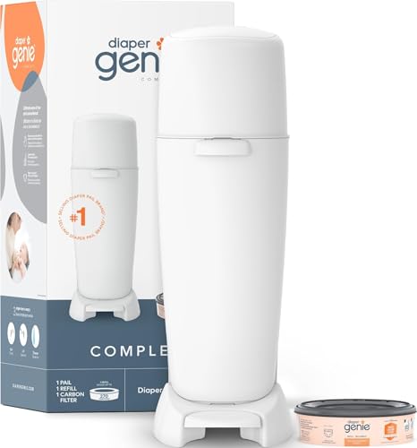 Diaper Genie Complete Diaper Pail White front view