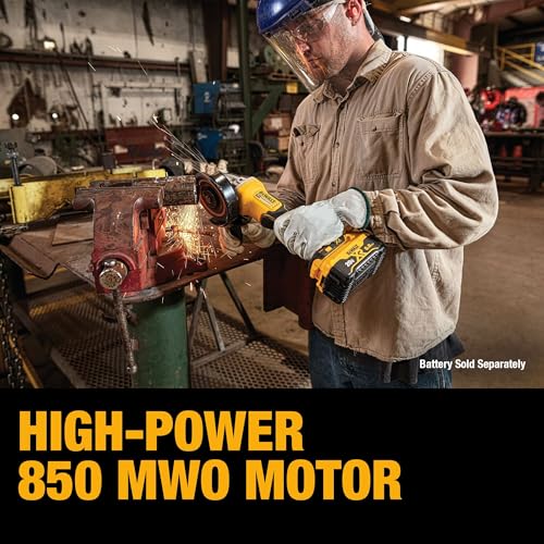 Angle grinder with guard attached