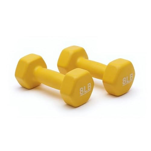 Basics 8 lb neoprene dumbbells set