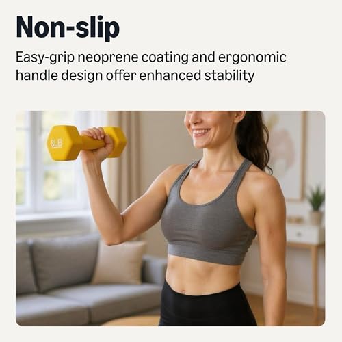 Nonslip neoprene dumbbell grip