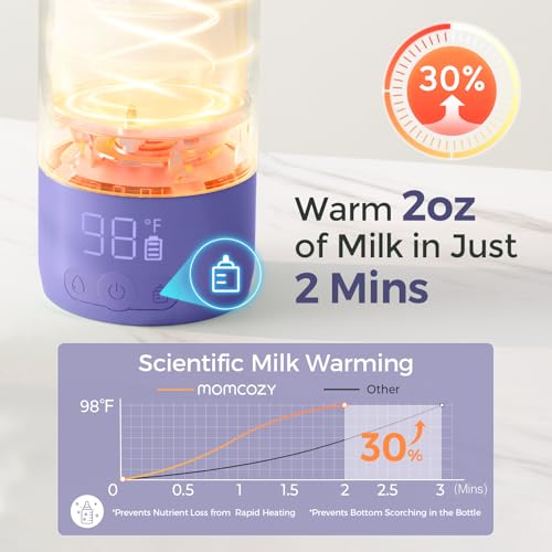 Momcozy MW05 wireless bottle warmer side view