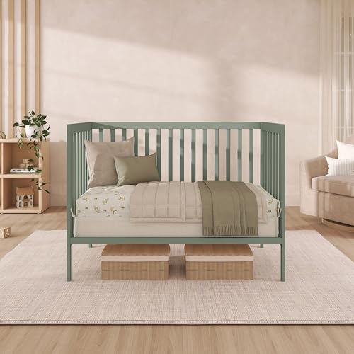 Assembled Synergy crib dimensions view