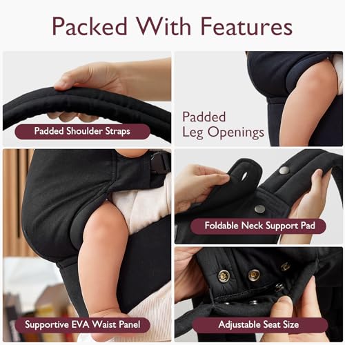 Momcozy PureHug baby in M-position seat