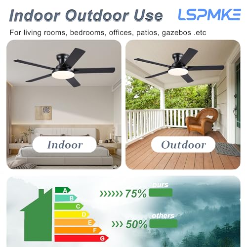 52 inch fan living room installation