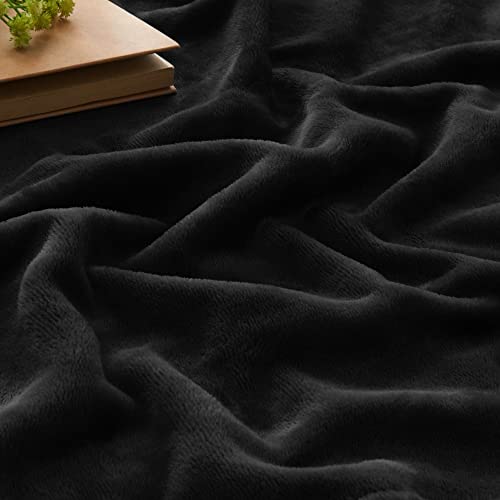 Black BEDELITE fleece blanket open flat