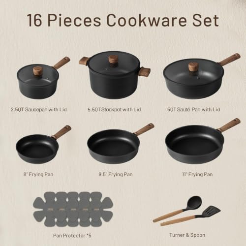 Three sizes of CAROTE nonstick frying pans