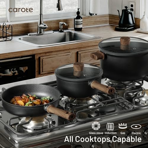CAROTE cookware set with included kitchen utensils