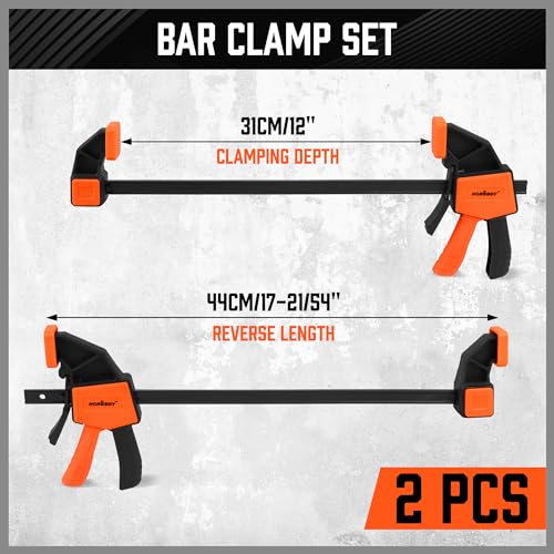 Orange quick grip woodworking clamps