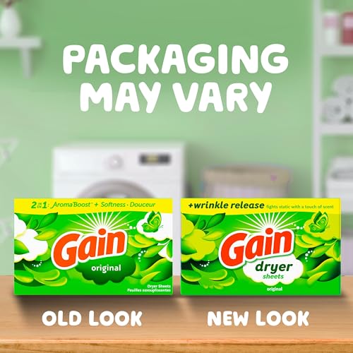 Gain dryer sheets Original Scent box close up