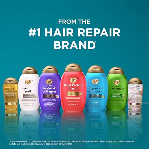 OGX hair care product branding