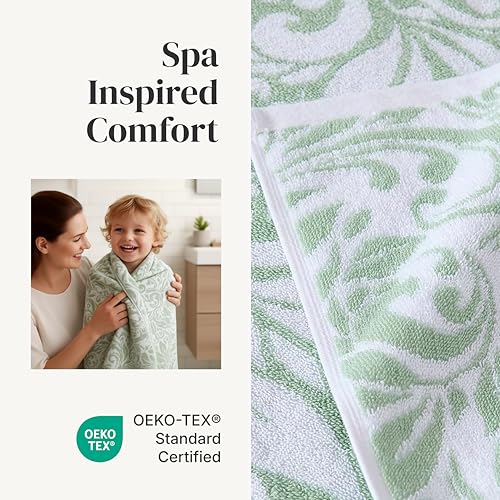 Texture of 100% cotton bathroom towels