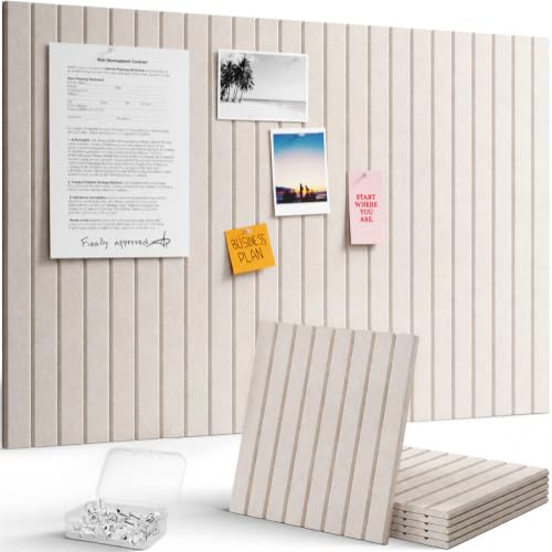 Lifewit Large Felt Bulletin Board oatmeal tiles