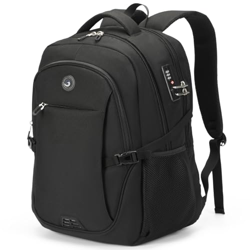 SHRRADOO Travel Laptop Backpack A16017 black front view