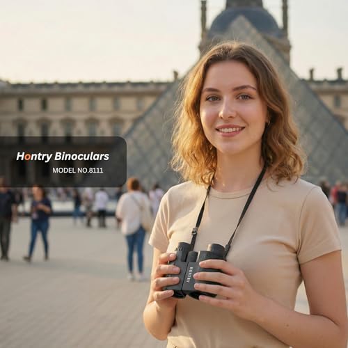 Hontry 10x25 binoculars in travel setting