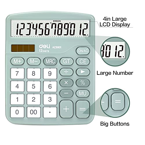 Close up of sensitive buttons on Deli E8 calculator