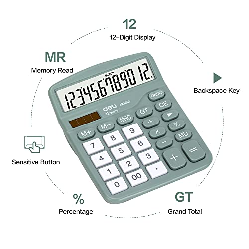 Top view of Deli E8 office calculator keypad