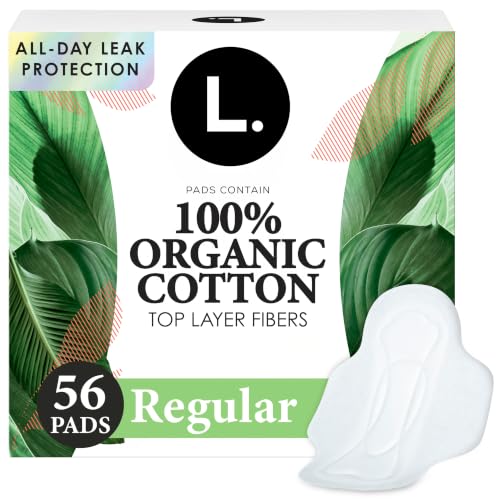 This is L. Ultra Thin Regular Pads 56 Count box front
