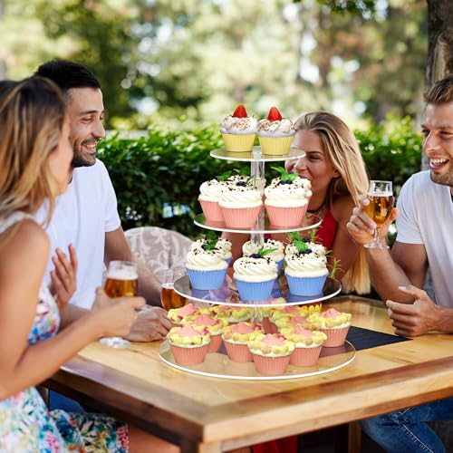 Side view of Weddingwish acrylic dessert tower